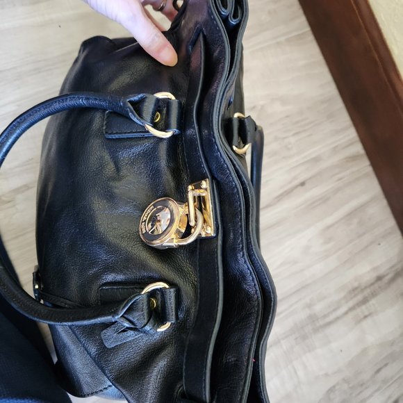 Michael Kors Black Leather Shoulder Bag Purse - Picture 12 of 12